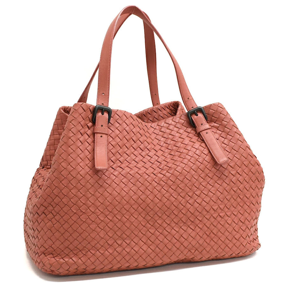 Bottega Veneta Tote Bag Intrecciato Leather Salmon Pink